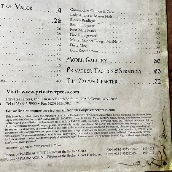 Warmachine Pirates Of The Broken Coast Hardcover Book - Picture 5 of 8